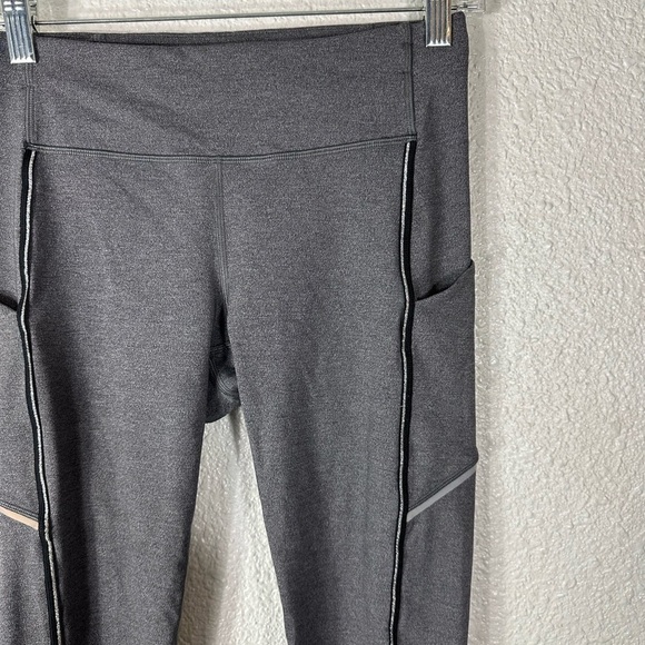 Lululemon Speed Up Tight  Metallic 28" Heathered Black Size 6 - Picture 3 of 7